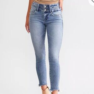 Flying Monkey Distressed Blue Ankle Jeans
